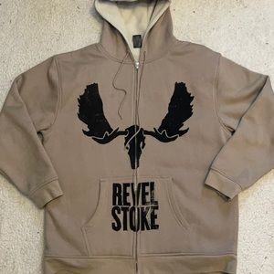 Mens Revel Stoke Fleece Hoodie Jacket 2XL